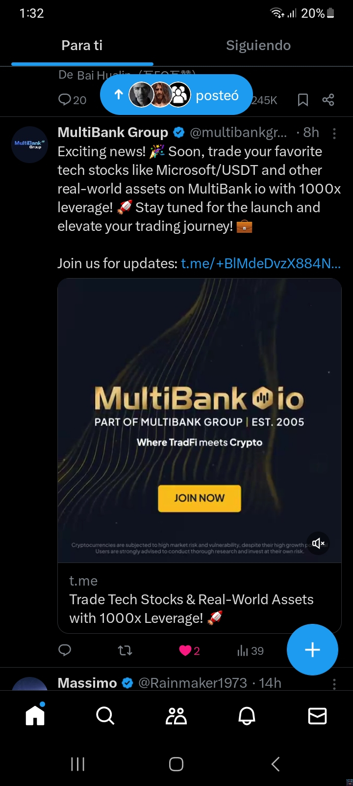 Incredible news at Multibank.io ‼️The cryptobroker of the Multibank Group